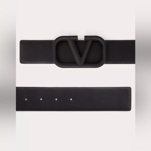 VALENTINO GARAVANI   Vlogo Buckle Balck Belt